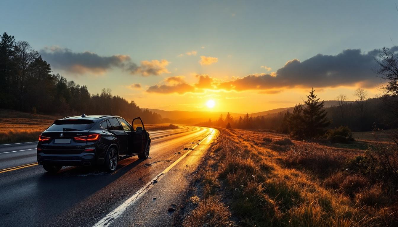 bmw x4 broken down on highway